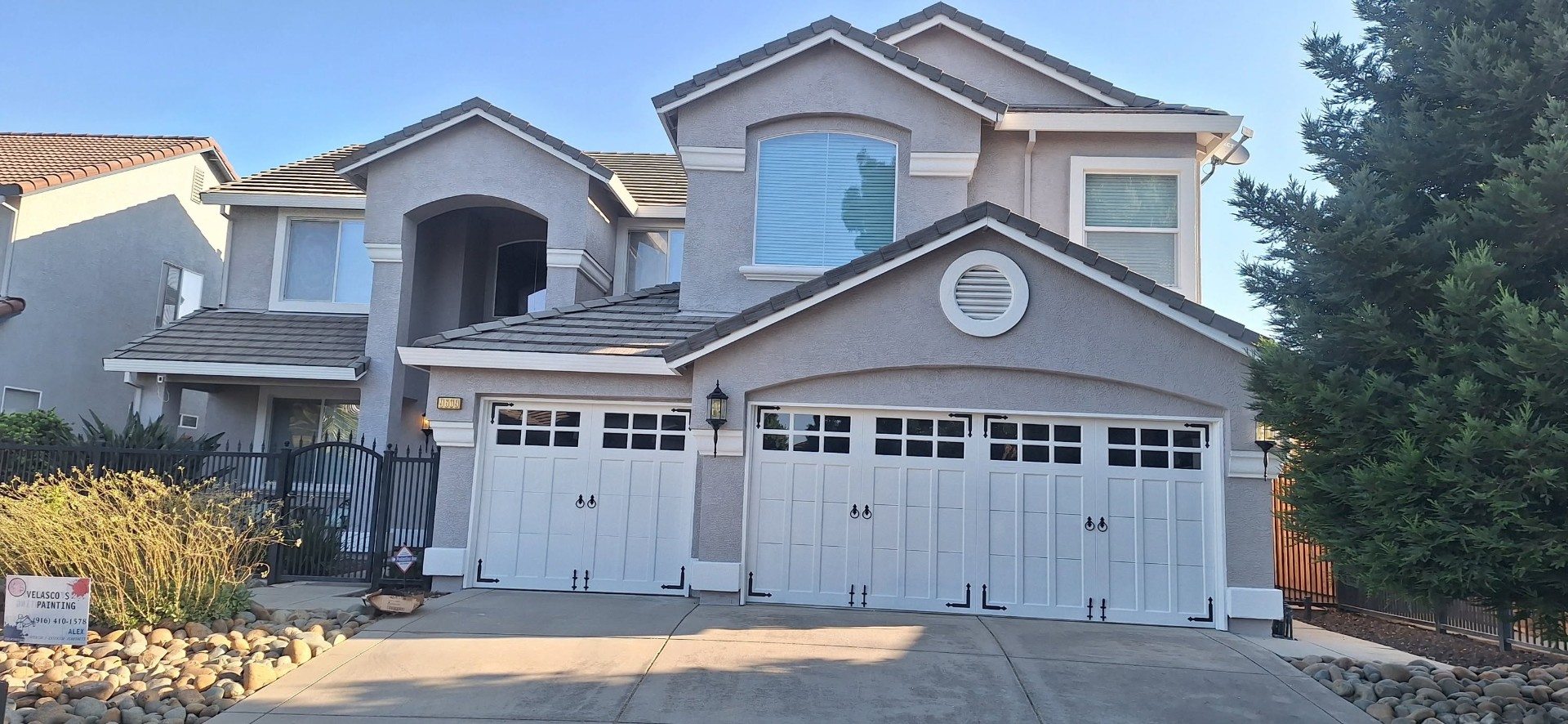 Two-story exterior repaint in Roseville